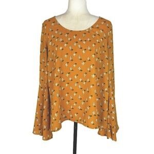 Love Fire gold cactus blouse